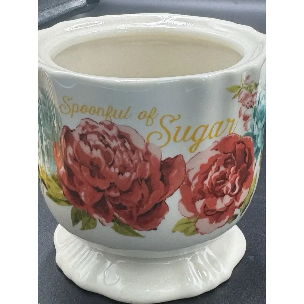 The Pioneer Woman Blossom Jubilee Sugar, Creamer, & Accent Plate 3-Piece Set